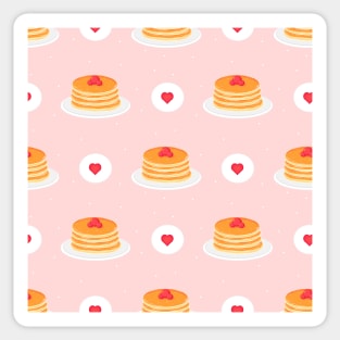 Tasty pancakes with berries Sticker